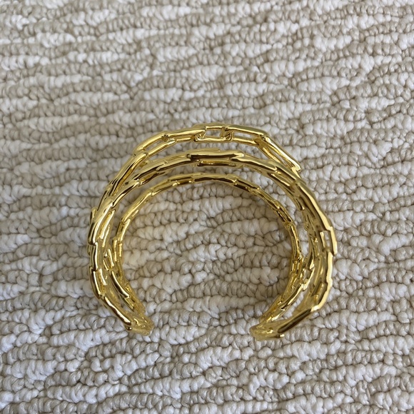 Alexis Bittar gold chain cuff no stones - Picture 3 of 5
